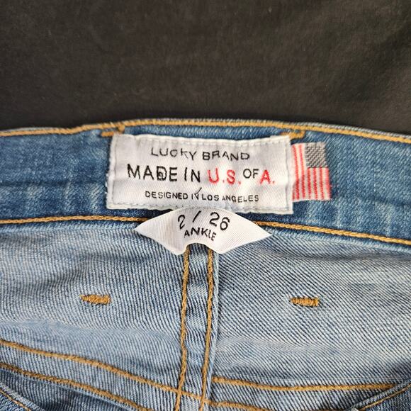 Lucky Brand Charlotte Rail Ankle Jeans Size 2/26 Women's  Medium Wash - Picture 4 of 11